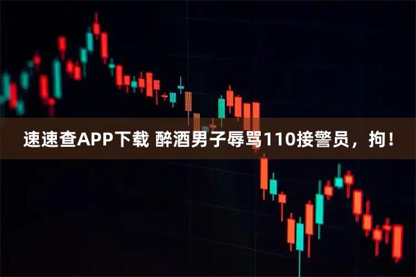 速速查APP下载 醉酒男子辱骂110接警员，拘！